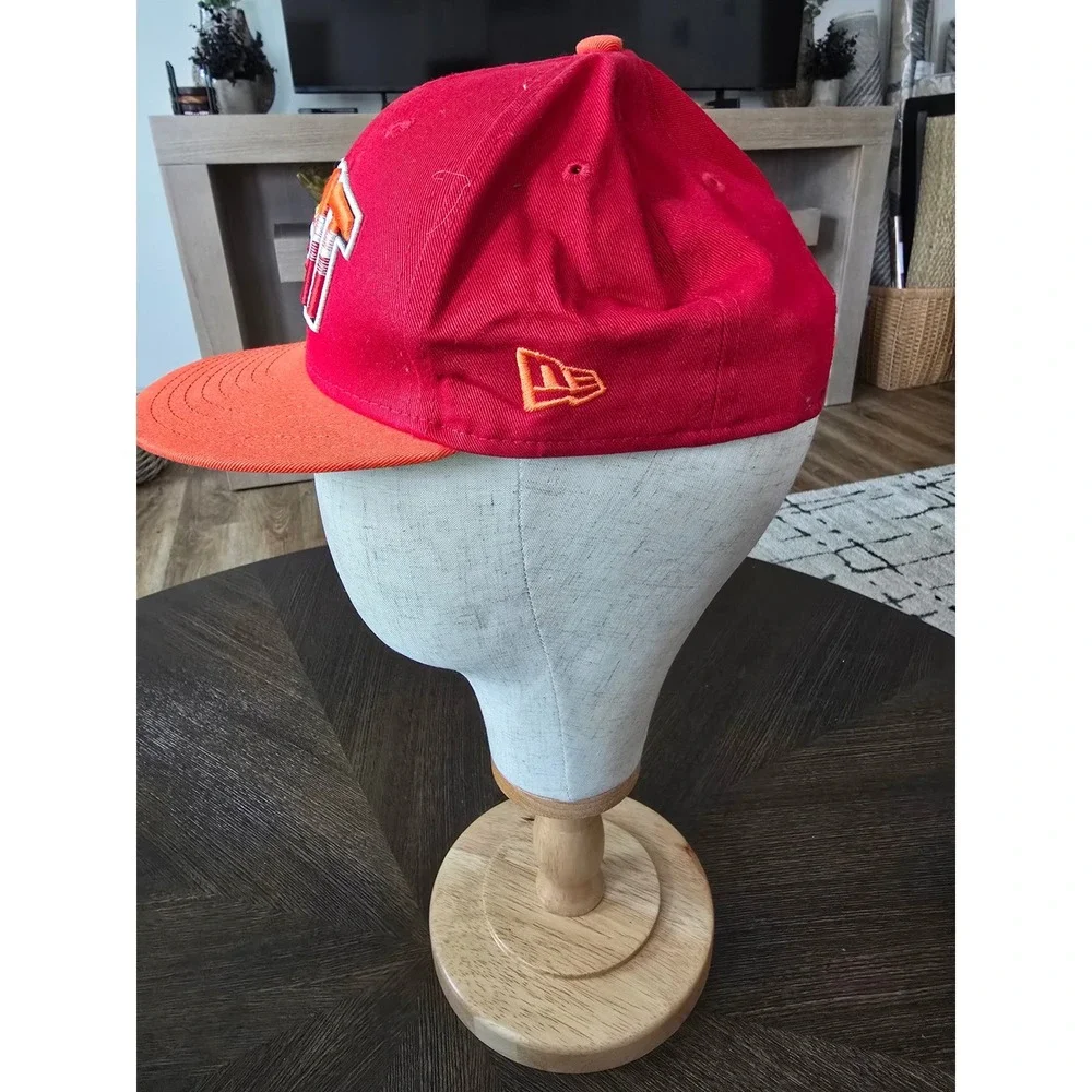 New Era Miami Heat Snapback Hat 9FIFTY NBA Eastern Conference Red Orange HWC